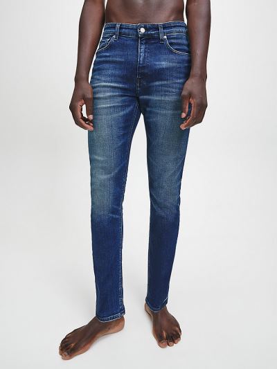 Calvin Klein Ruhák HU482555 | Calvin Klein Slim Tapered Férfi Farmernadrág Kék